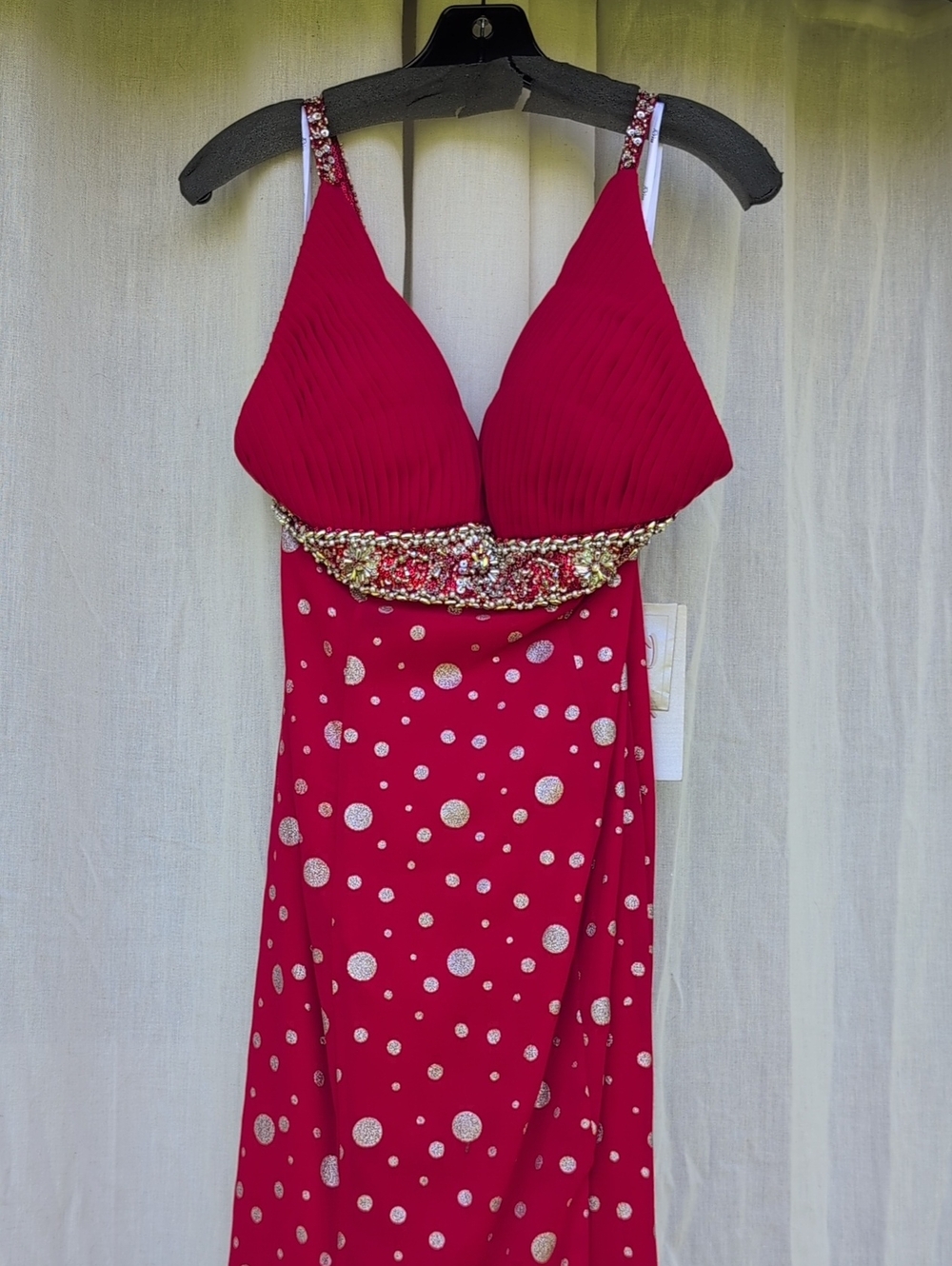 Riva Designs 8599 - Size 8 - Red Long Evening Gown - NWT